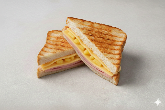 Tosti ham, kaas en ananas