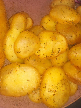 1/2 portie gebakken aardappels