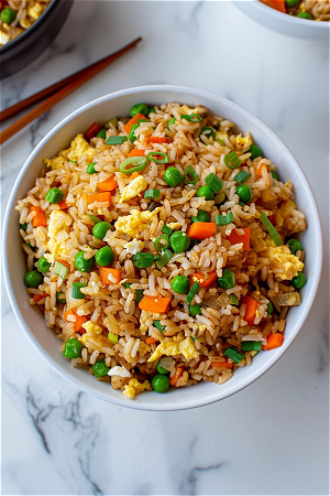 Gebakken rijst met kip