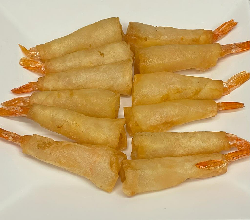 shrimp mini spring roll. { L }