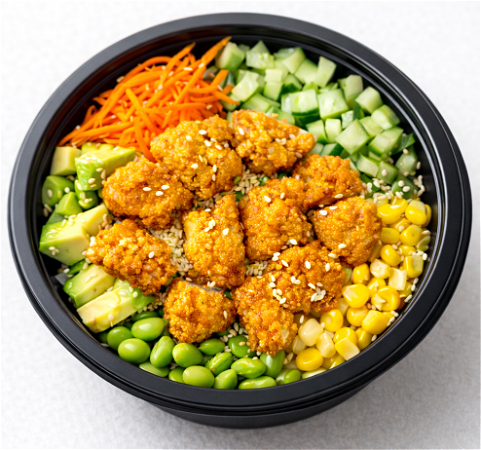 Fried Chicken (Halal) Poké Bowl