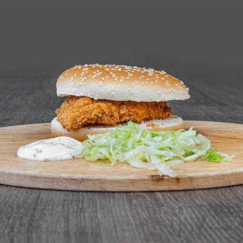 Crispy chicken burger