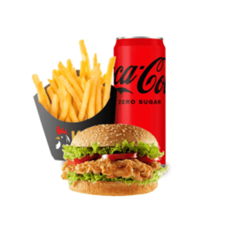 Fried chicken burger menu