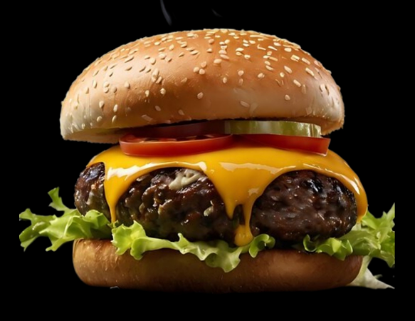 Homemade cheeseburger klein, 100 gram