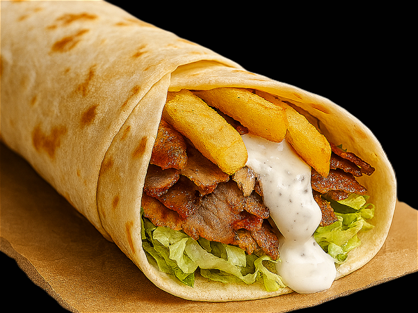 Dürüm Döner met Friet erin