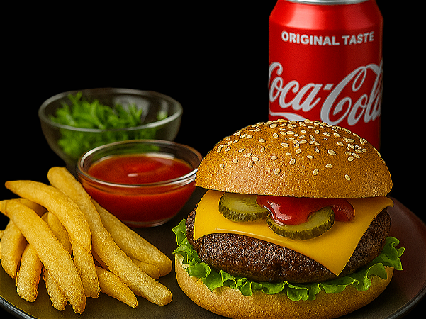 Homemade Cheeseburger Menu (klein 120 gram )