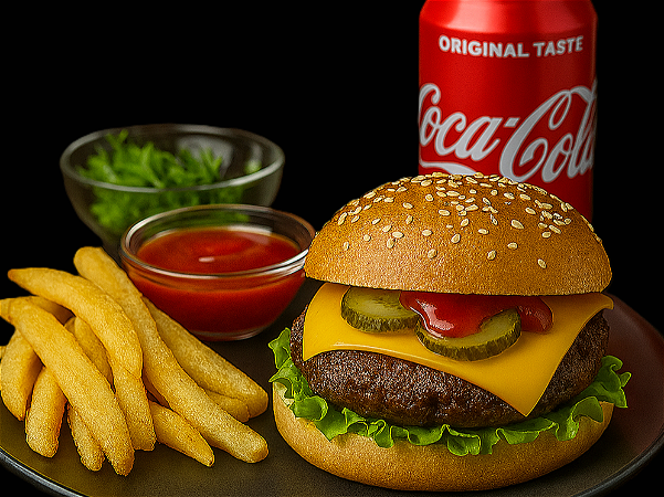 Homemade Cheeseburger Menu (groot, 180gram)