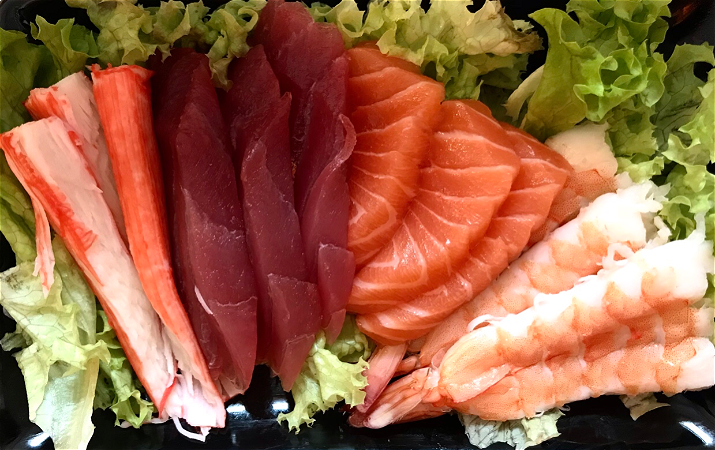 Mix Sashimi Tuna3 Salmon3 IBI3 Crab3(12st)