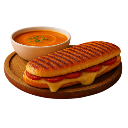 Tosti old school met linzensoep