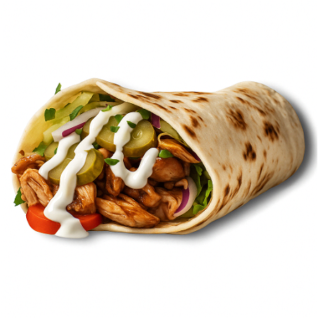 Yufka kip döner Turkse stijl