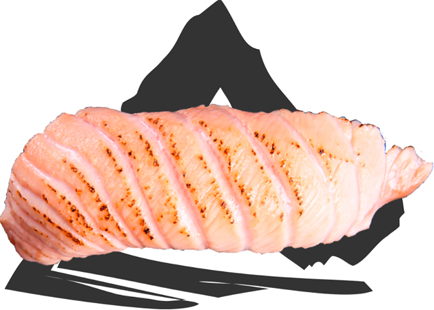 Flamed Salmon nigiri 2st
