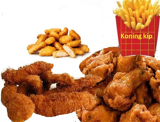 Koning familie fried chicken  (10-Chickenwings + 5- strips + 5 - nuggets + friet +saus)
