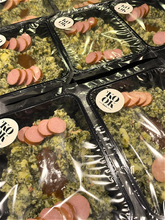 Boerenkool stamppot met jus en rookworst