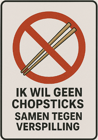 Ik wil GEEN stokjes ontvangen!