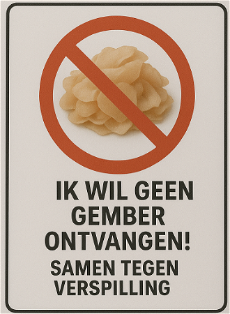 Ik wil GEEN gember ontvangen!