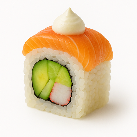 Salmon cream roll 4 stuks