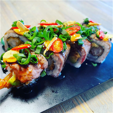 NEW!!! Spicy beef dragon roll