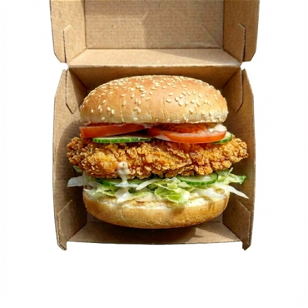 Crunchy kipfiletburger