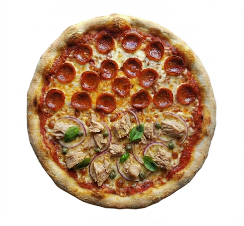 50/50 pizza