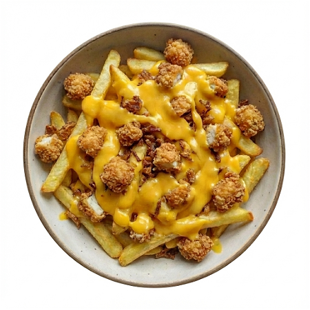 loaded fries krokante kip