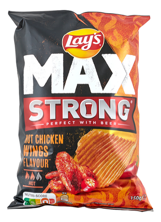 Lays Max Strong Hot Chicken Wings Flavour 150g