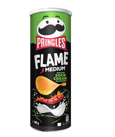 Pringles Flame Medium Kickin Sour Cream Flavour 165g
