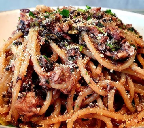Tonno e funghi pasta