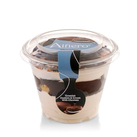 Tiramisu cookie cream and chocolate