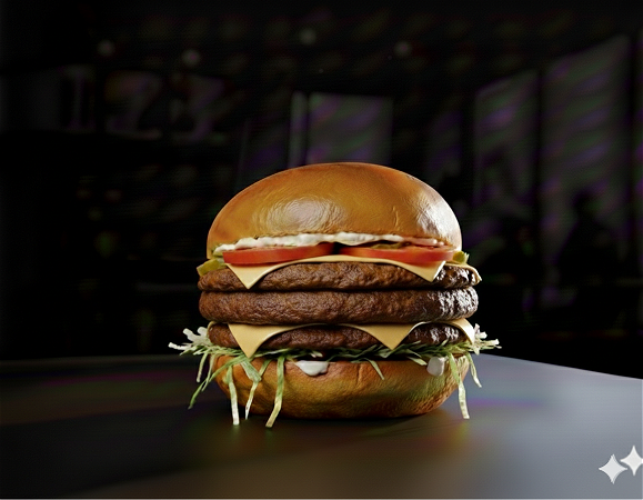 Triple cheese burger