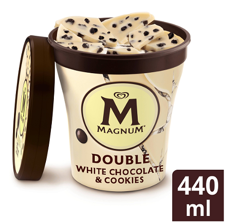 Magnum white chocolate & cookies. 440 ml.