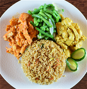 Surinaams: 1 vlees + 1 groente
