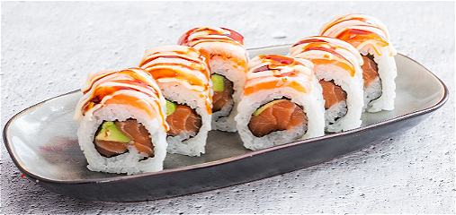 Flamed Zalm Roll 8ST