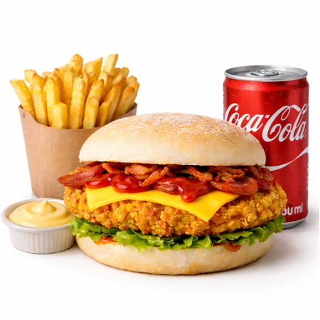 XXL chicken bacon burger menu