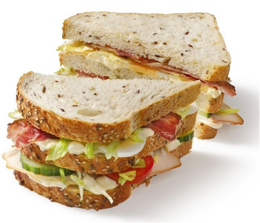 Club sandwich kip-bacon