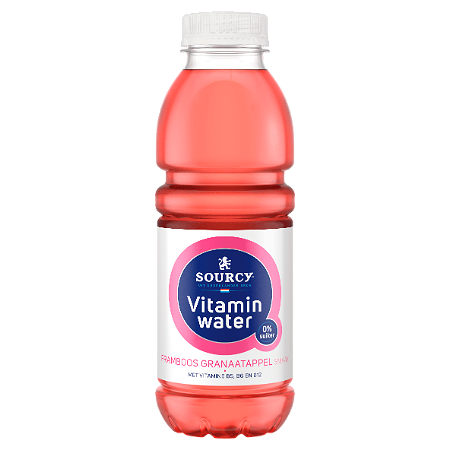 Sourcy vitamin water framboos granaatappel