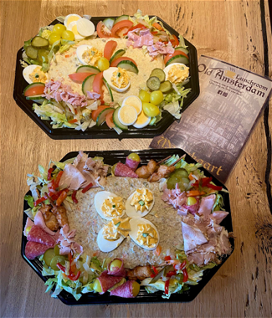 Huzaren/rundvlees salade 4,50 pp vanaf 6 personen 