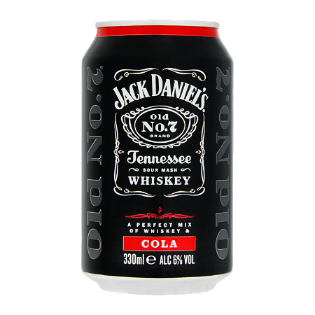 Jack & Daniels Cola Blik 33CL (5% alcohol)