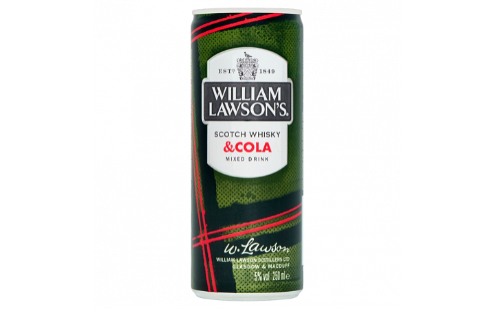 William Lawson's  Scotch Whiskey & Cola 25CL (5% alcohol)