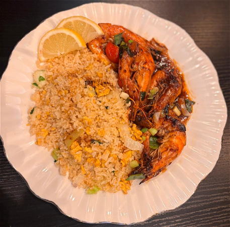 Gebakken rijst met Garnalen