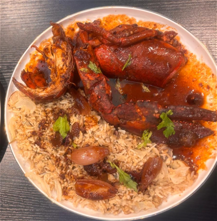 Gebakken rijst met kreeft