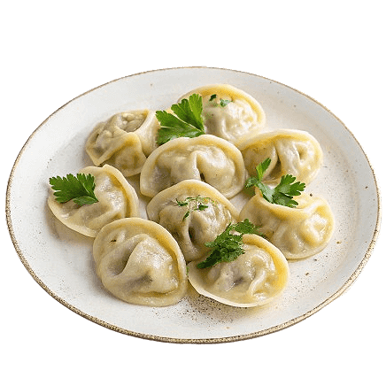 Pierogi Pielmieni z farszem z mięsa wieprzowego