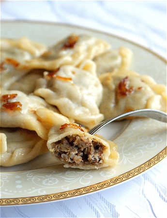 Pierogi z wątróbką i kaszą gryczaną 