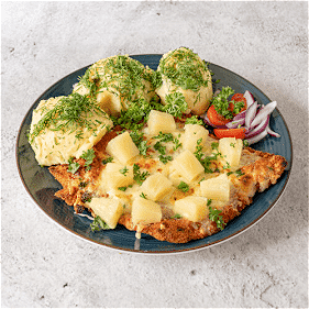 Kurczak Hawajski z parmi, ananasem, szynka i serem