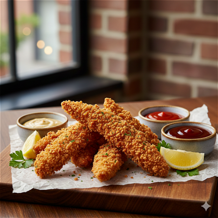 Kąski z kurczaka w chrupiącej panierce 12szt (400gr mięsa)