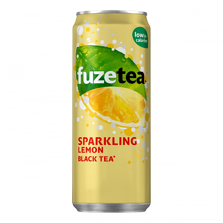Fuze tea sparkling lemon black tea 