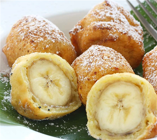 Tempura banana choco