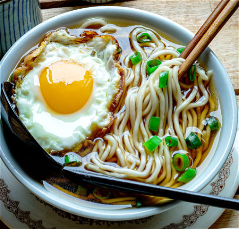 VEGA RAMEN NOODLE SOUP with Fried Egg