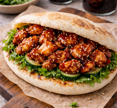 KUNG FU SWEET & SOUR CHICKEN BURGER