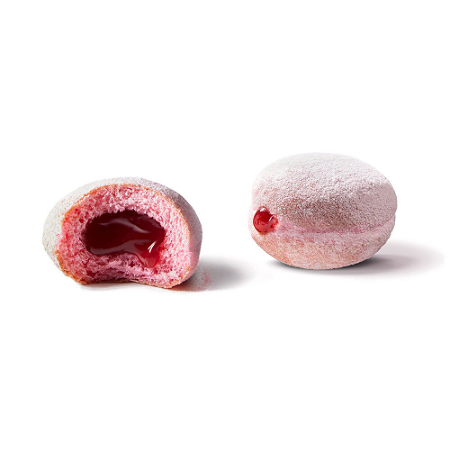 5 stuk mini Berlinerbollen roze gevuld rode bessen berry bomb 