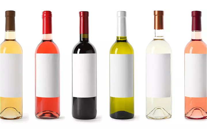 Fles zoete witte wijn